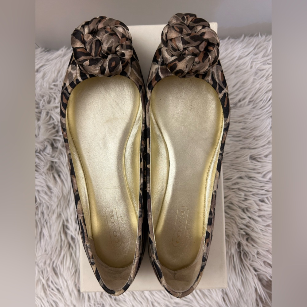 Coach cheetah print ballet flats